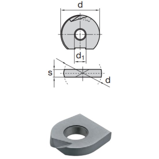 Picture of LMT Fette WPR 32 N LWP40M Milling Insert Ball Mill 1.260 Cutter Diameter